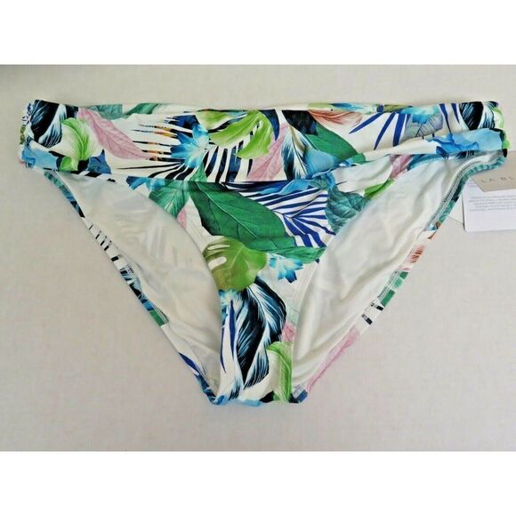 La Blanca Womens Sz 16 In The Moment Botanical Ruched Swim Bottom Separates $68+ - Picture 1 of 6